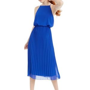 Formal Electric Blue MIDI Dress